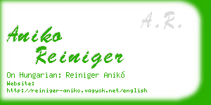 aniko reiniger business card